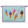 Папка для труда BRAUBERG А4, 2 отделения, молния сверху, органайзер, "Ice cream", 270153, 270153