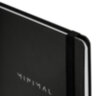 Блокнот с резинкой в клетку 96 л., А5, 145х203 мм, твердая обложка, BRAUBERG, "Minimal", чёрный, 115532, 115532