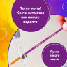 Кисти ЮНЛАНДИЯ, набор 5 шт. (СИНТЕТИКА: круглые № 1, 2, 5; плоские № 5, 8), блистер с европодвесом, 200894, 200894