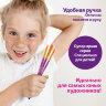 Кисти ЮНЛАНДИЯ, набор 5 шт. (СИНТЕТИКА: круглые № 1, 2, 5; плоские № 5, 8), блистер с европодвесом, 200894, 200894