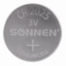 Батарейка литиевая SONNEN Lithium CR2025 "таблетка, дисковая, кнопочная" 1 шт., блистер, 451973, 451973