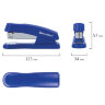 Степлер №24/6, 26/6 BRAUBERG "Standard+", до 30 листов, синий, 228609, 228609