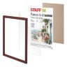 Рамка 21х30 см со стеклом, багет 17 мм дерево, STAFF "Classic", цвет красное дерево, 391364, 391364