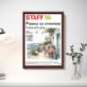 Рамка 21х30 см со стеклом, багет 17 мм дерево, STAFF "Classic", цвет красное дерево, 391364, 391364