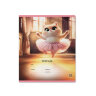 Тетрадь 12 л., клетка, блёстки, ERICH KRAUSE, "Prima Cat" (микс в спайке), 64822, 107801