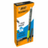 Ручка стираемая гелевая с грипом BIC "Gelocity Illusion", ЧЕРНАЯ, корпус черный, линия 0,3 мм, 516523, 144419