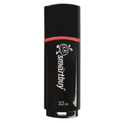 Флеш-диск 32 GB, SMARTBUY Crown, USB 2.0, черный, SB32GBCRW-K, 512184